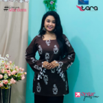 TaRa Women's Premium Cotton Hand Block Printed Butterfly Kurti - Coffee - Image 4