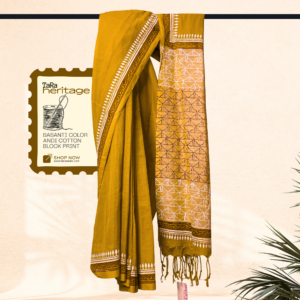 TaRa Heritage | Block Printed Saree — Basuri